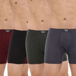 dollar bigboss Pack of 4 Combed Cotton Plush-Backed Waistband Solid Men Trunk-picture-12
