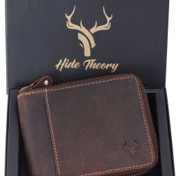Men Trendy Brown Genuine Leather RFIDWallet-image-28