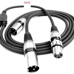 Y-Splitter XLR Microphone Cable, Dual XLR Male to Single XLR Female |-image-30