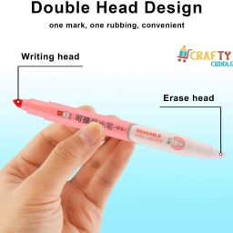 crafty cuddle Erasable Double sided highlighter Marker pen, Chisel Tip Safe of Childrens image 2