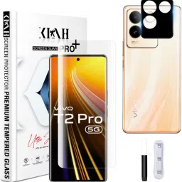 Screen Protector Accessory Combo for Vivo T2 Pro 5G, 9H Tempered Glass with Camera Lens Protector-image-10