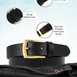 Men Formal Black Genuine Leather Belt-image-41