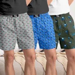 Pack of 3 Self Design Men Boxer-23