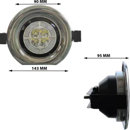 apsmotiv 8 LED Front Fog Lamp with Chroma Ring Assembly Suitable for M&M Bolero Car Dash Indicator Lamp image 4