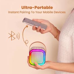 Seashot K12 Mini Karaoke Toy Speaker with Wireless Microphone. with Google, Alexa & Siri Assistant Smart Speaker image 2