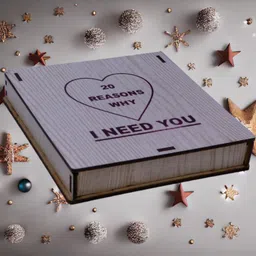 starlaser 20 Reasons Why I Love You Need Heart shapped Message card with Message Printed Greeting Card-picture-26