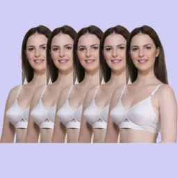 Pack of 5 Women T-Shirt Non Padded Bra-picture-22