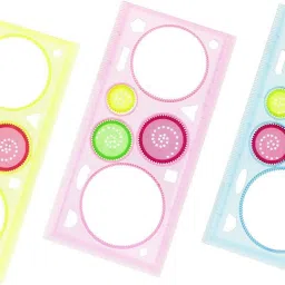Pack of 3 Creative Gift Designer Spirograph Geometric Ruler Drafting Tools Ruler-image-8