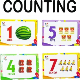 domios Animals, Fruits & Vegetables, Alphabets, Numbers Flash Cards ( Set of 4) image 2