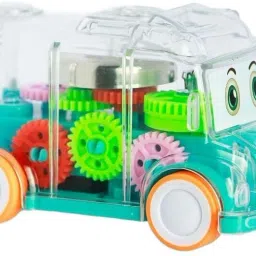 Transparent Light & Musical Mini Gear School Bus Toy For Kids-32