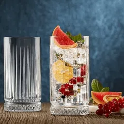(Pack of 6) Italiana Crystal Long Drink Water Juice Glass Mocktail Lassi GlassesTumbler Glass Set Water/Juice Glass-24