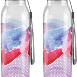 Helix 1000 Pet Water Bottle, Set of 2, 1 Litre Each, Purple 1000 ml Bottle-image-1