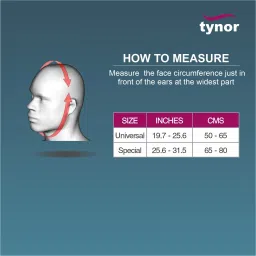 tynor Compression Garment Face Open Hood, Beige, XXL, 1 Unit Head Support image 4