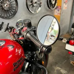 golden fox Manual Rear View Mirror For Royal Enfield Universal For Bike image 3