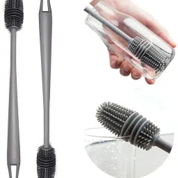 Silicon Brush for Water Bottles Flask Long Handle Bottle PACK OF 2-image-2