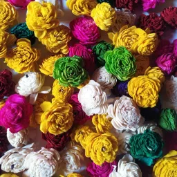 Handmade Mini Dry Assorted 150 piece Multicolor Rose Artificial Flower-picture-19
