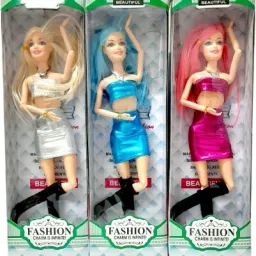 Beautiful Doll With Movable And Bendable Body Parts | Fashion Icon (Pack of 3)-19