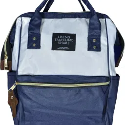 Stylish Maternity cum Travelling Backpack White+Blue Diaper Bag-26