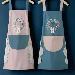 Cotton, PVC Home Use Apron - Free Size-25