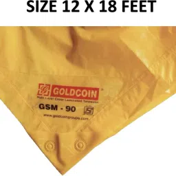 TARPULINE 12 X18 FEET (TRANSPARENT YELLOW) Tent - For PREMIUM 90 GSM MULTILAYER UV RESISTANT PROTECT FROM WIND ,RAIN OR SUN LIGHT-image-42