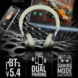 zebronics Zeb-Duke 2, with 60h Backup, BT v5.4, Gaming Mode, ENC, Deep Bass, Dual Pairing Bluetooth Headset image 5