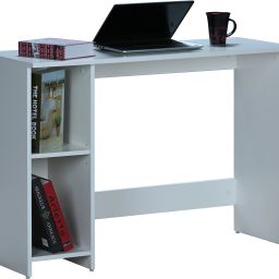 Apollo White Engineered Wood Office Table-19
