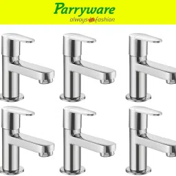 Uno Pillar Tap for Wash Basin – Brass Body, Chrome Finish set of 6 pic 215 Pillar Tap Faucet-image-95