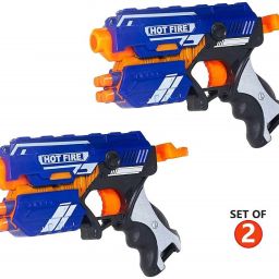 tern Combo Set of 2 Blaze Storm Foam Blaster Gun Toy, Safe and Long Range Shooting Gun, (10 Foam Bullets and 10 Suction Dart Bullets) Guns & Darts image 2