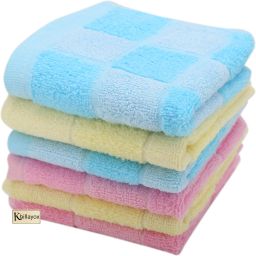 Khillayox Cotton Soft Face Towel/Rumal for Women's, Kids and Babies-400 GSM(25x25 CM) ["Multicolor 6"] Handkerchief-image-99