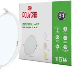 Polycab 15W Scintillate 3-in-1 Color Changing LED Panel Light Recessed Ceiling Lamp-14
