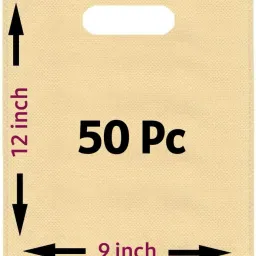 D Cut Cloth Carry Bags - Eco-Friendly, Reusable Shopping and Gift Bags Pack of 50 Grocery Bags-image-8