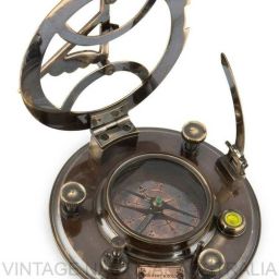 Antique Finish Brass round sundial compass nautical gift Compass-22