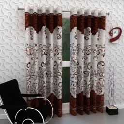 153 cm (5 ft) Polyester Semi Transparent Window Curtain (Pack Of 2)-15