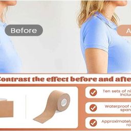 Women's Cotton Spandex Multipurpose Breast Lift Boob Tape 041 Nursing Breast Pad-image-77