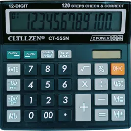 CT-555N Cltllzen 120 Steps Check 12 Digits 10.7 cm Big Display Two Way Power Electronic FinancialCalculator-17