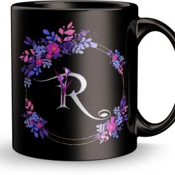 Letter R design print Gift for Girl Friend Ceramic Coffee Mug-image-38