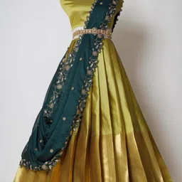 fabcartz Self Design Semi Stitched Lehenga Choli-picture-36