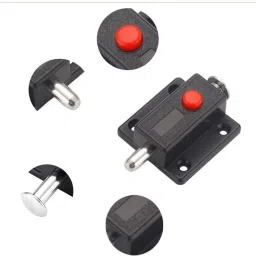 hevasnek 5 PCS Sliding Locks, Automatic Door Bolt with Red Push Button Combination Lock image 3
