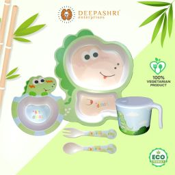 Bamboo FIbre Baby Dinosaur kids Dinner Set 100% Biodegradable and Eco Friendly - Bamboo Dinner Set-28