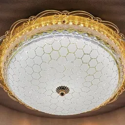 Crystal Ceiling Round Light and Modern LED Chandelier light 12 inch Chandelier Ceiling Lamp-2