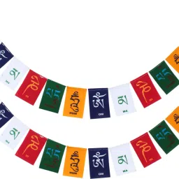 Tibetian Buddhist Prayer Flags for Car and Bike (Combo Pack) Rectangle Car Window Flag-image-7