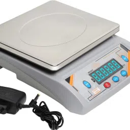 vyog 30Kg Counter Rechargeable Weight Machine with Stainless Steel Top for Shop, Home Weighing Scale-17