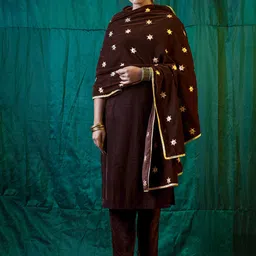 NANGALIA RUCHIRA Women Embroidered Velvet Shawl-picture-56