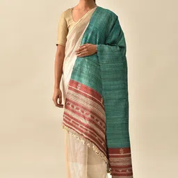 JAYPORE Geometric Woven Design Woollen Shawl-picture-14