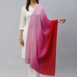 MODARTA Pink Ombre Fine Wool Shawl-36