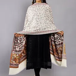 HANDICRAFT PALACE Ethnic Motifs Woven Design Shawl-image-73