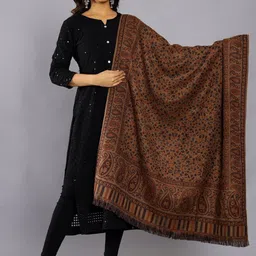 HANDICRAFT PALACE Kaani Ethnic Motif Woven Design Shawl-15