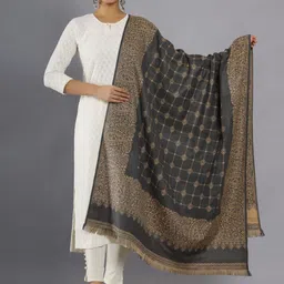 HANDICRAFT PALACE Ethnic Motifs Woven Design Shawl-33