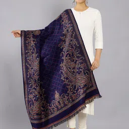 HANDICRAFT PALACE Kashmiri Kani Ethnic Motif Woven Design Shawl-38