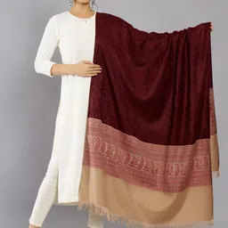 HANDICRAFT PALACE Woven Design Jamwar Paisley Shawl-28